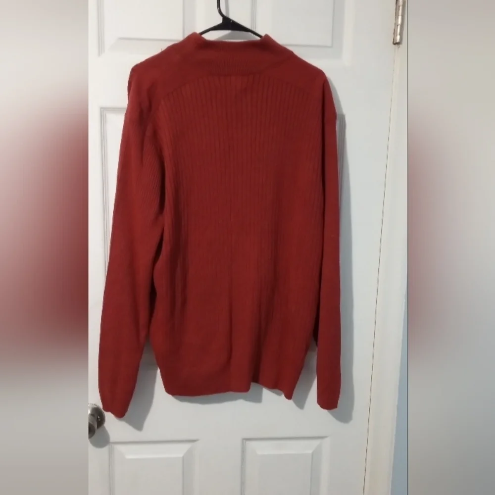 Ruff Hewn Men's Zip-Up Sweater in Rich Orange
